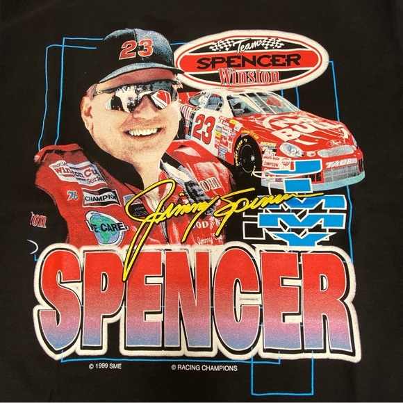 Vtg 1999 Nascar Racing Jimmy Spencer T-Shirt Winston #23 Mr. Excitement - Picture 3 of 7